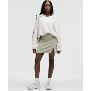 Lululemon Women's Softstreme High-Rise Mini Skirt Size Large Fog Green NWT